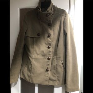 Olive Green Jack Peacoat Size L